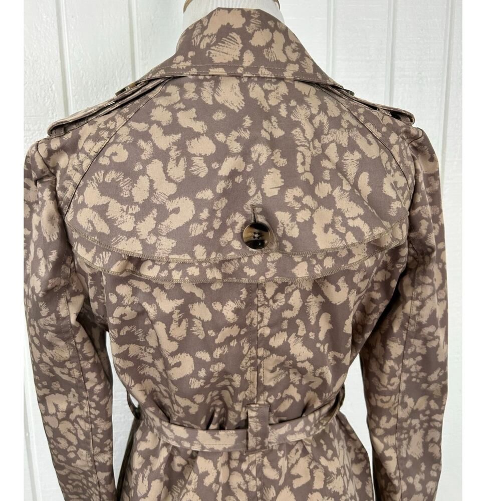 Daughters of the Liberation Leopard Print Trench Coat Belted Jacket 6 - Picture 7 of 8